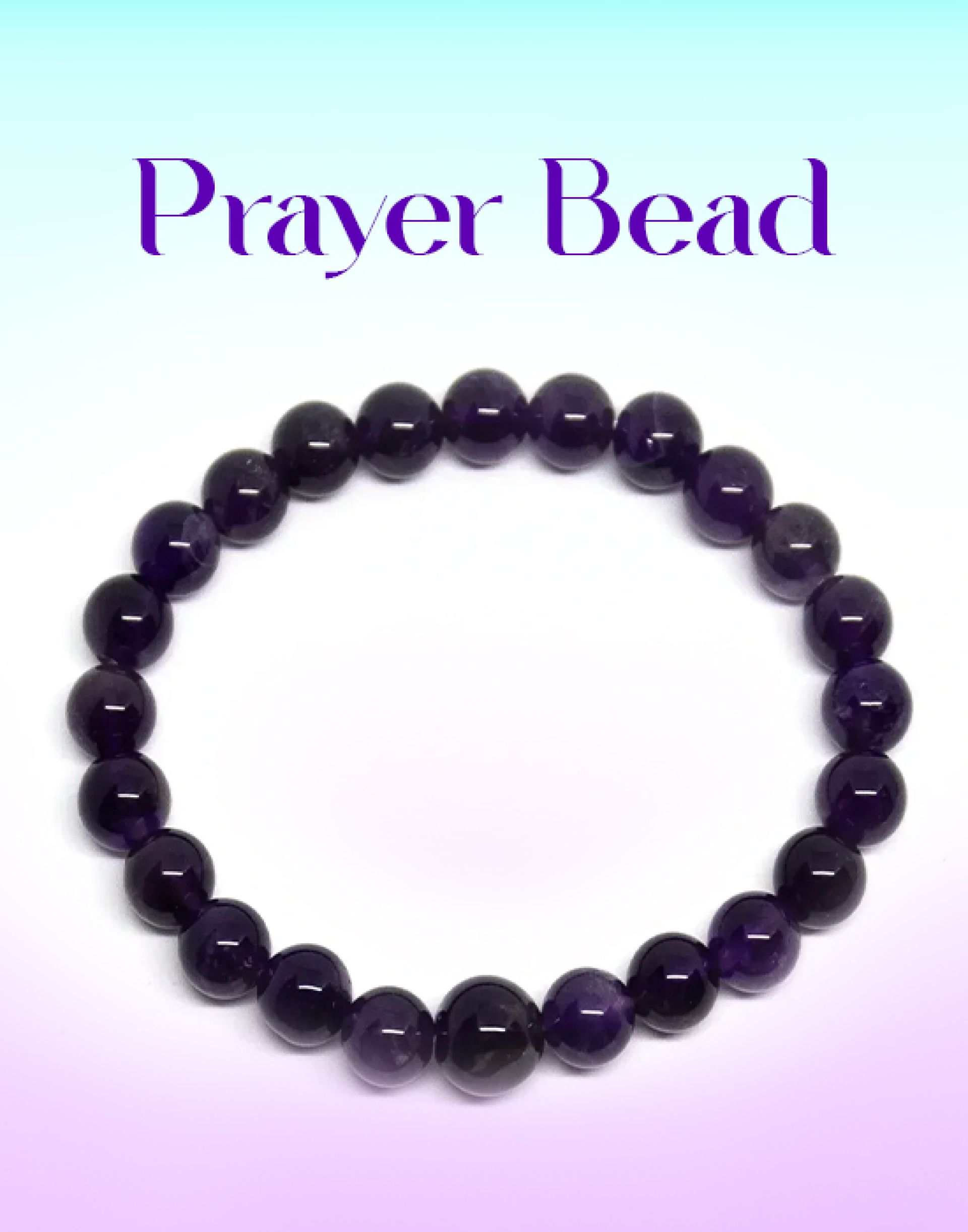 Beaded Amethyst Healing Wrist Band